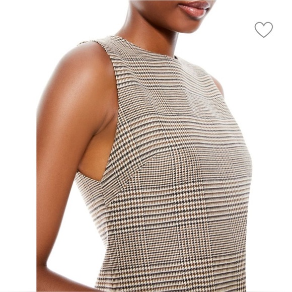 Alice + Olivia Tan Ribbed Sheath Mini Dress Crew Neck size 14 - Picture 4 of 14